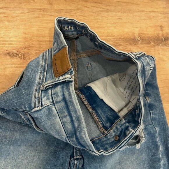 American Eagle Women's 0 Jegging Distressed X-SHORT Stretch HI-Rise Denim Jeans - Picture 5 of 7